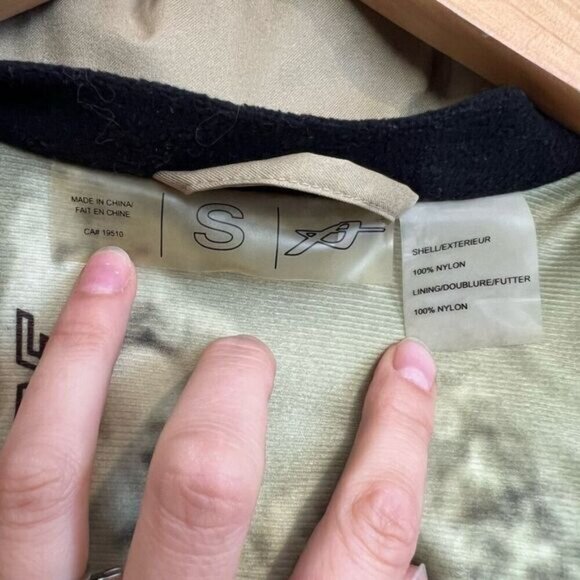 Vintage Orage Women’s Small Tan Ski Snowboarding Jacket Waterproof Hooded Zip - Picture 4 of 15